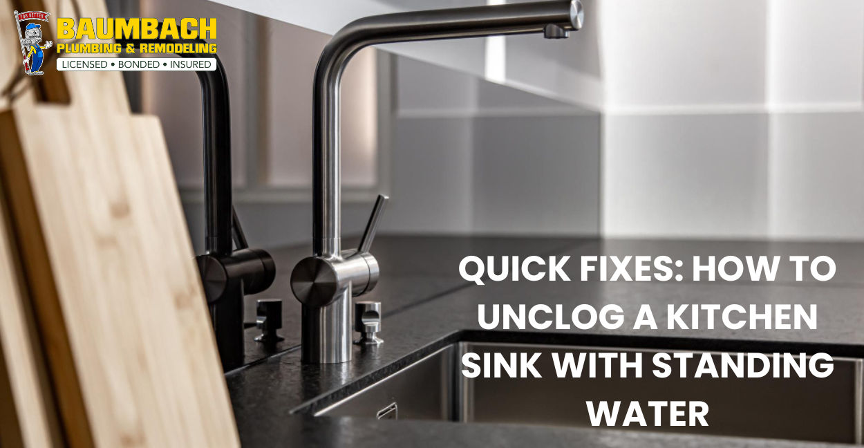 How to unclog a kitchen sink with standing water blog image