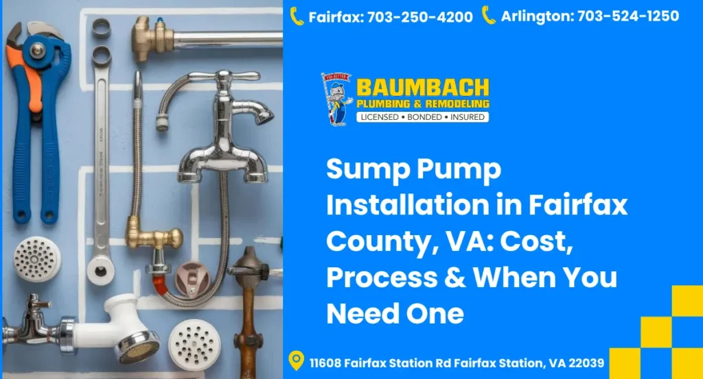 Sump Pump Installation in Fairfax County VA
