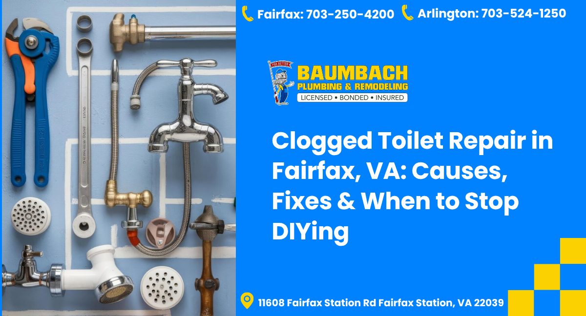 Clogged Toilet Repair in Fairfax, VA | Fast Local Plumber
